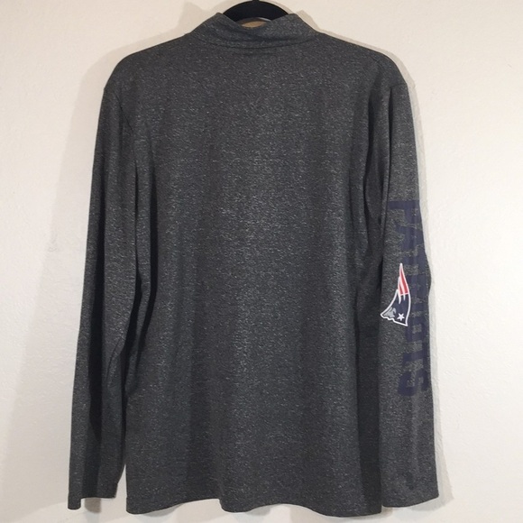 New England Patriots Gray Half-Zip Pullover Jacket - Picture 2 of 5